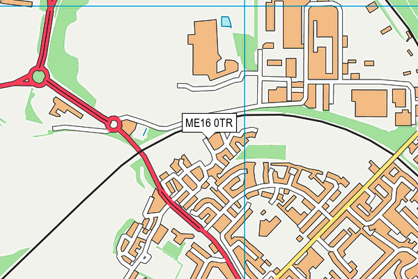ME16 0TR map - OS VectorMap District (Ordnance Survey)