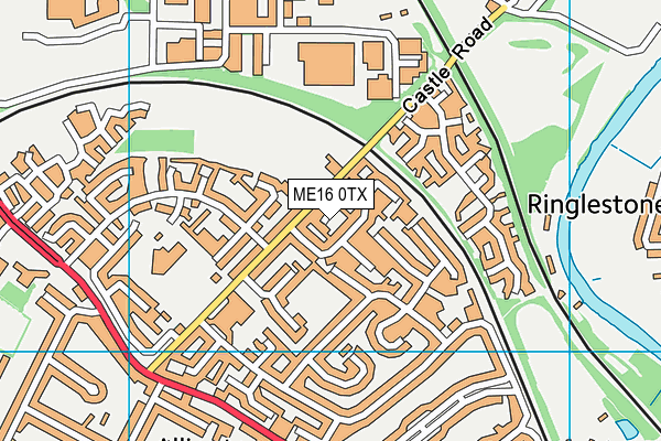 ME16 0TX map - OS VectorMap District (Ordnance Survey)
