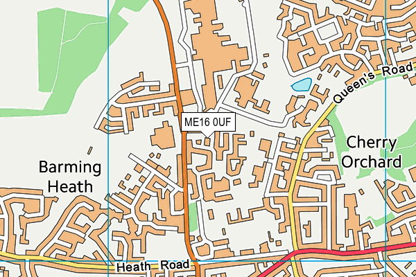 ME16 0UF map - OS VectorMap District (Ordnance Survey)