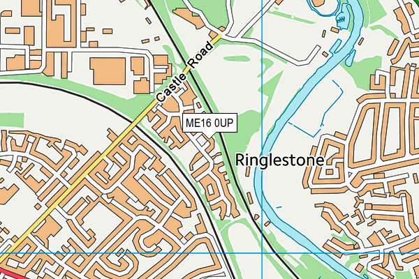 ME16 0UP map - OS VectorMap District (Ordnance Survey)