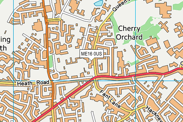 ME16 0US map - OS VectorMap District (Ordnance Survey)