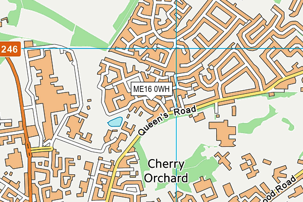 ME16 0WH map - OS VectorMap District (Ordnance Survey)