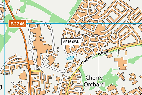 ME16 0WN map - OS VectorMap District (Ordnance Survey)