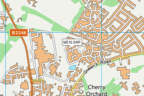 ME16 0WP map - OS VectorMap District (Ordnance Survey)