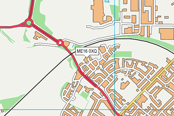 ME16 0XQ map - OS VectorMap District (Ordnance Survey)