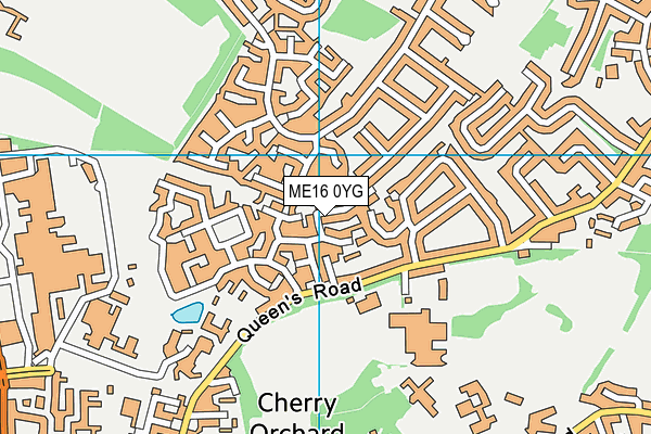 ME16 0YG map - OS VectorMap District (Ordnance Survey)