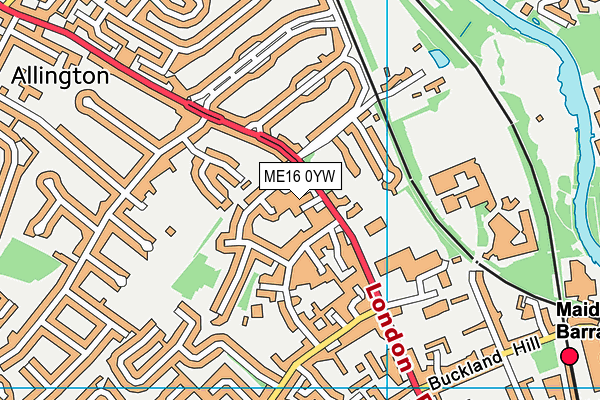 ME16 0YW map - OS VectorMap District (Ordnance Survey)