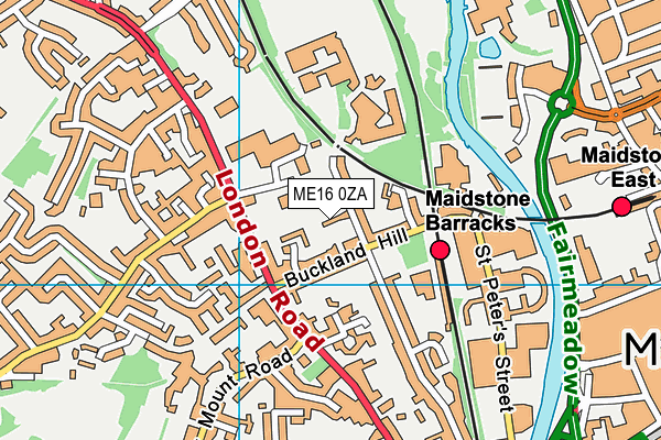 ME16 0ZA map - OS VectorMap District (Ordnance Survey)
