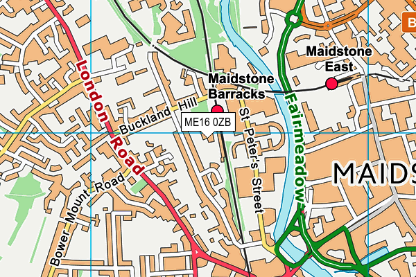ME16 0ZB map - OS VectorMap District (Ordnance Survey)