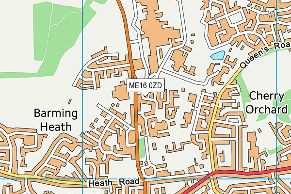 ME16 0ZD map - OS VectorMap District (Ordnance Survey)
