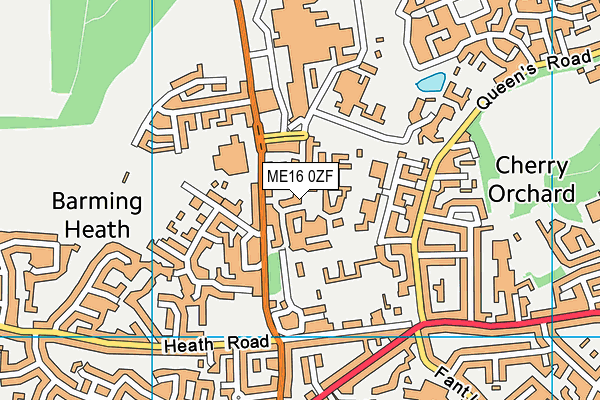 ME16 0ZF map - OS VectorMap District (Ordnance Survey)