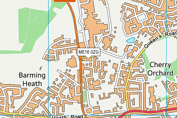 ME16 0ZG map - OS VectorMap District (Ordnance Survey)