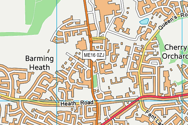 ME16 0ZJ map - OS VectorMap District (Ordnance Survey)