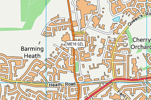 ME16 0ZL map - OS VectorMap District (Ordnance Survey)