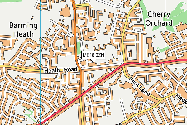 ME16 0ZN map - OS VectorMap District (Ordnance Survey)
