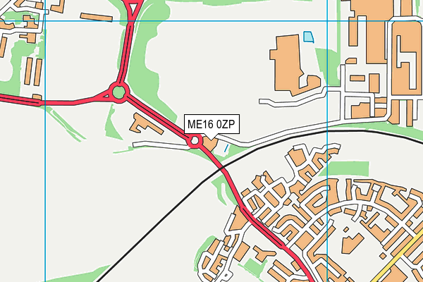 ME16 0ZP map - OS VectorMap District (Ordnance Survey)