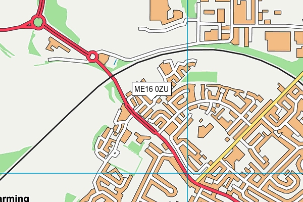 ME16 0ZU map - OS VectorMap District (Ordnance Survey)