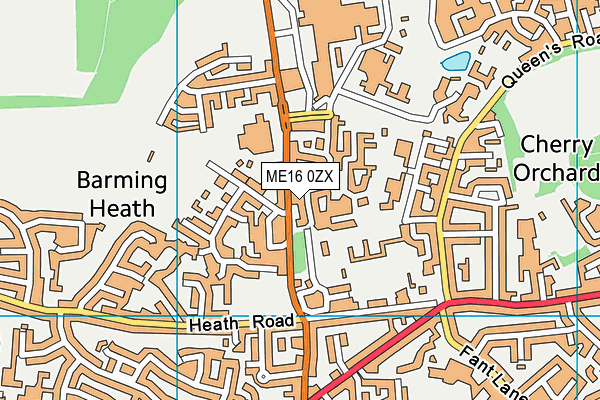 ME16 0ZX map - OS VectorMap District (Ordnance Survey)