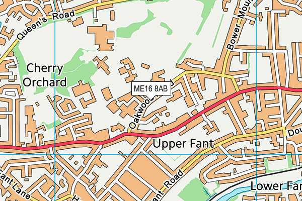 ME16 8AB map - OS VectorMap District (Ordnance Survey)