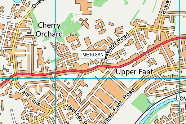 ME16 8AN map - OS VectorMap District (Ordnance Survey)