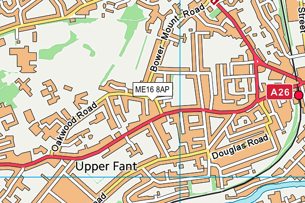 ME16 8AP map - OS VectorMap District (Ordnance Survey)