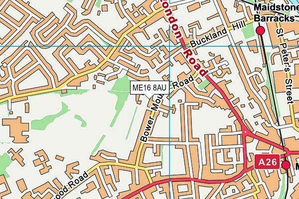 ME16 8AU map - OS VectorMap District (Ordnance Survey)
