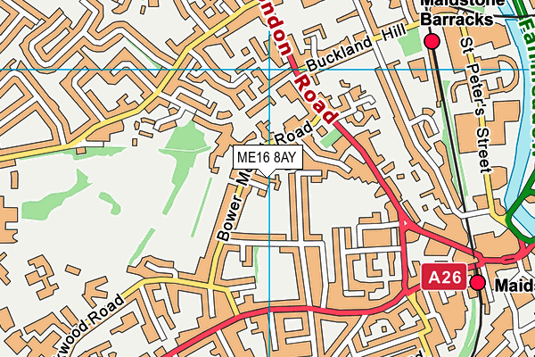 ME16 8AY map - OS VectorMap District (Ordnance Survey)