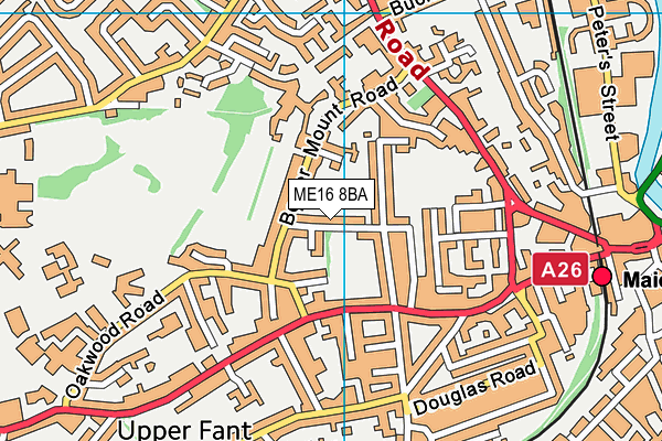 ME16 8BA map - OS VectorMap District (Ordnance Survey)
