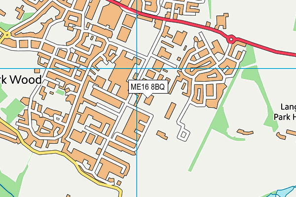 ME16 8BQ map - OS VectorMap District (Ordnance Survey)