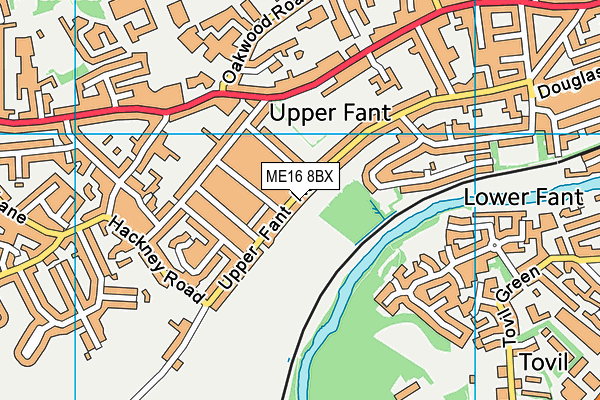 ME16 8BX map - OS VectorMap District (Ordnance Survey)