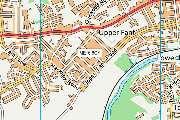 ME16 8GY map - OS VectorMap District (Ordnance Survey)