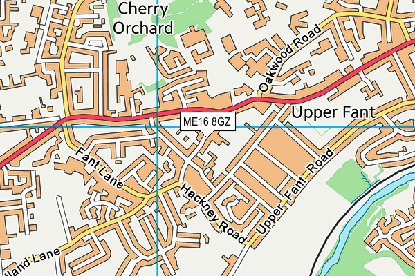 ME16 8GZ map - OS VectorMap District (Ordnance Survey)