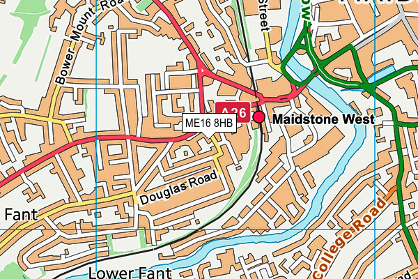 ME16 8HB map - OS VectorMap District (Ordnance Survey)