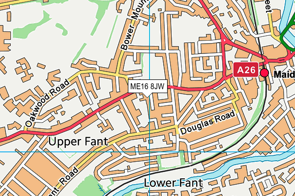 ME16 8JW map - OS VectorMap District (Ordnance Survey)