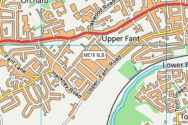 ME16 8LB map - OS VectorMap District (Ordnance Survey)