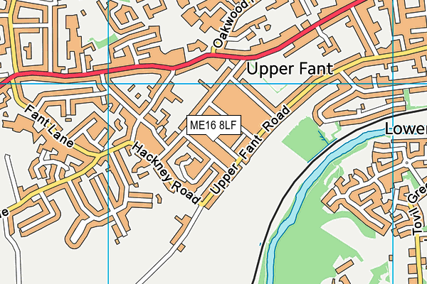ME16 8LF map - OS VectorMap District (Ordnance Survey)