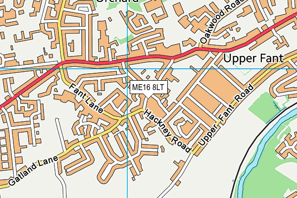 ME16 8LT map - OS VectorMap District (Ordnance Survey)