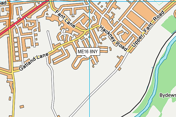 ME16 8NY map - OS VectorMap District (Ordnance Survey)