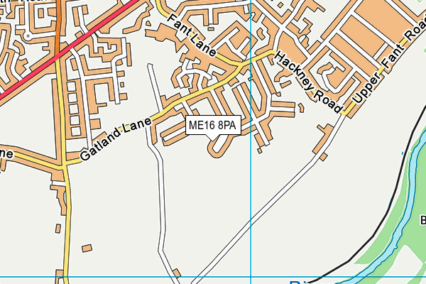 ME16 8PA map - OS VectorMap District (Ordnance Survey)