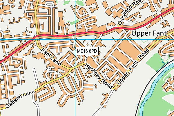 ME16 8PD map - OS VectorMap District (Ordnance Survey)