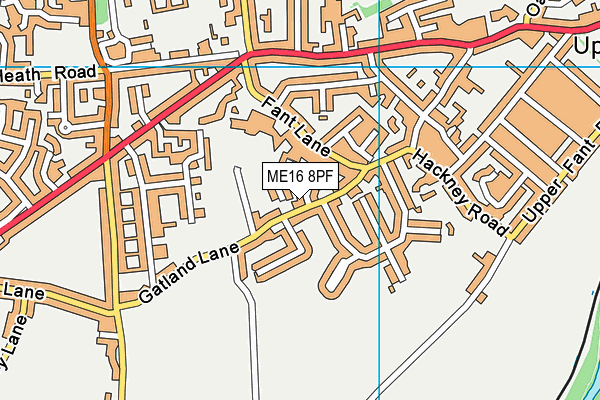 ME16 8PF map - OS VectorMap District (Ordnance Survey)
