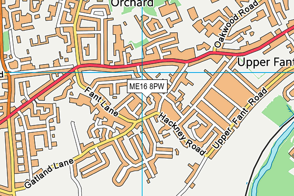 ME16 8PW map - OS VectorMap District (Ordnance Survey)