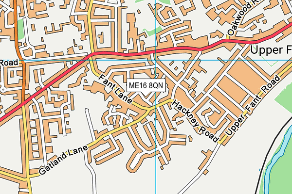 ME16 8QN map - OS VectorMap District (Ordnance Survey)