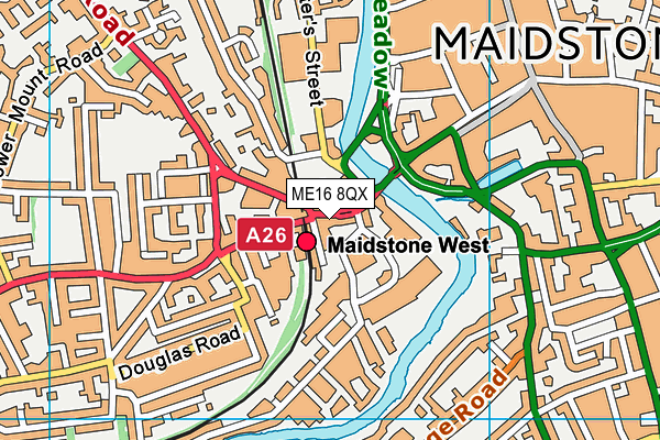 ME16 8QX map - OS VectorMap District (Ordnance Survey)