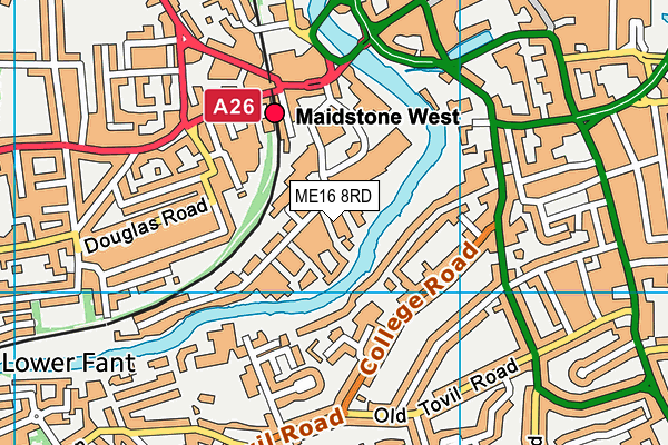 ME16 8RD map - OS VectorMap District (Ordnance Survey)