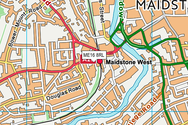 ME16 8RL map - OS VectorMap District (Ordnance Survey)
