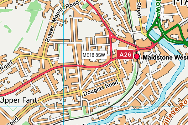 ME16 8SW map - OS VectorMap District (Ordnance Survey)