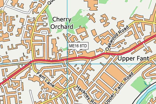 ME16 8TD map - OS VectorMap District (Ordnance Survey)