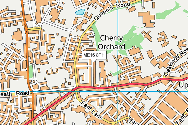 ME16 8TH map - OS VectorMap District (Ordnance Survey)