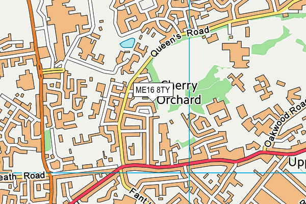 ME16 8TY map - OS VectorMap District (Ordnance Survey)